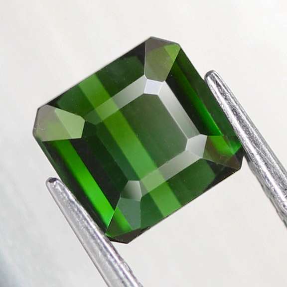 Superb color in this 1.70ct rich apple green Tourmaline