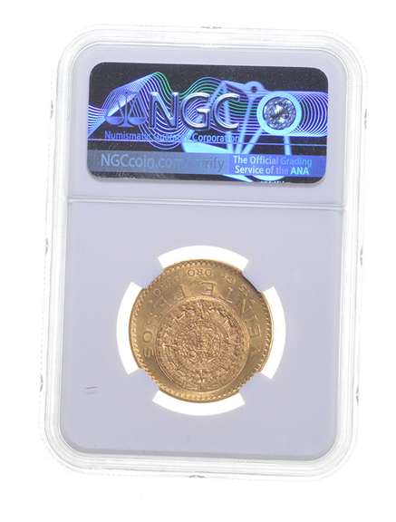MS63 1920/10 Mexico 20 Pesos Gold - Graded NGC