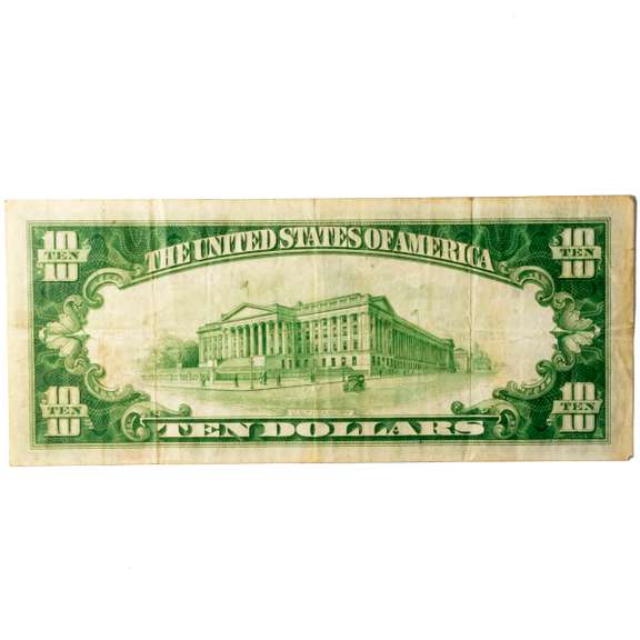 $10 1929 National Currency St Louis MoNote