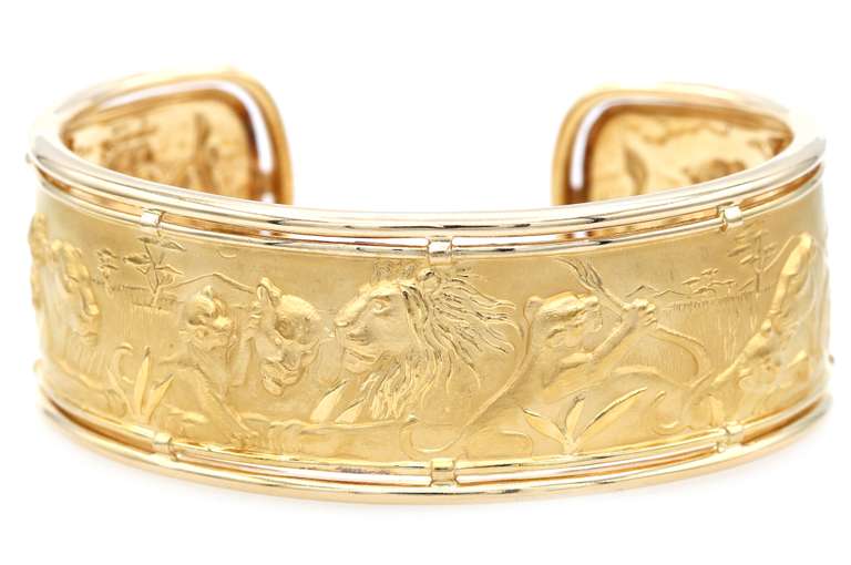 Carrera Carrera Lion Life Cuff Bracelet in 18K W/Box and Card