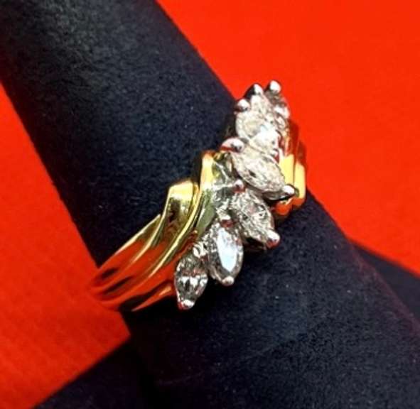 BEAUTIFUL 14K YELLOW GOLD RING WITH 1.25 CARAT OF DIAMOND 