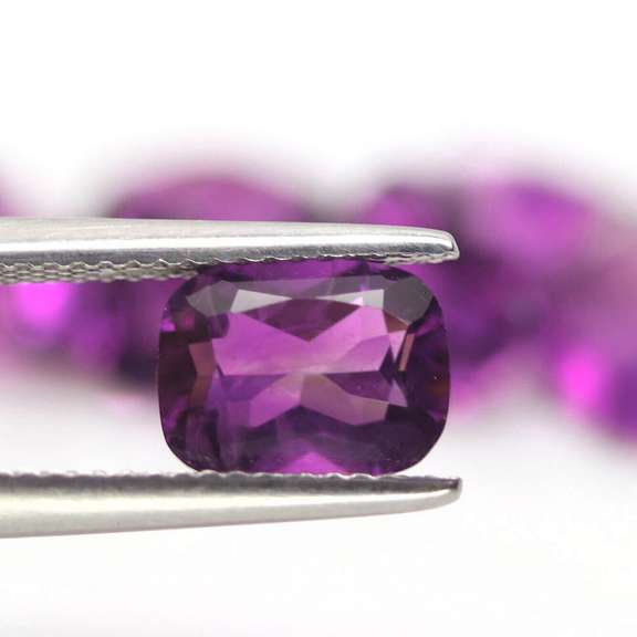 Royal purple! 12.58ct 9x7mm real Brazilian Amethyst set