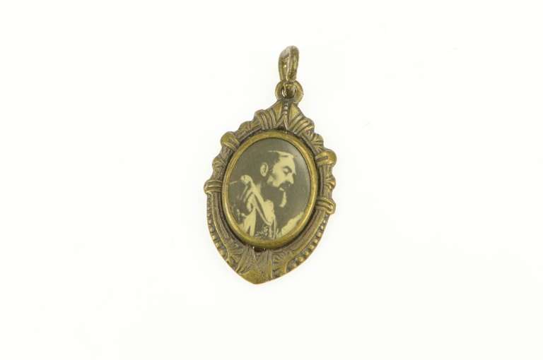 Gold Filled Padre Pio Saint Catholic Christian Faith Charm/Pendant