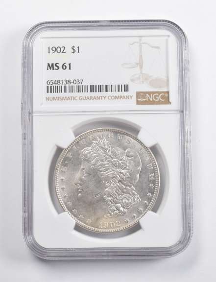 MS61 1902 Morgan Silver Dollar NGC