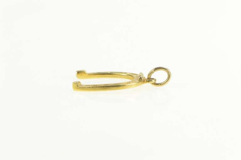 14K Yellow Gold 3D Horse Shoe Good Luck Lucky Charm/Pendant
