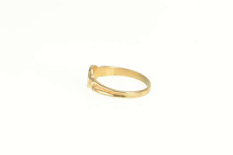 10K Yellow Gold S Cursive Monogram Name Letter Initial Baby Ring