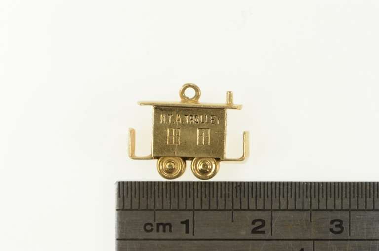 10K Yellow Gold NTA Nat'l Trolleybus Assn. Trolley Car Charm/Pendant