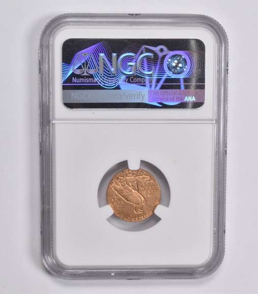 MS61 1929 $2.50 Indian Head Gold Quarter Eagle NGC