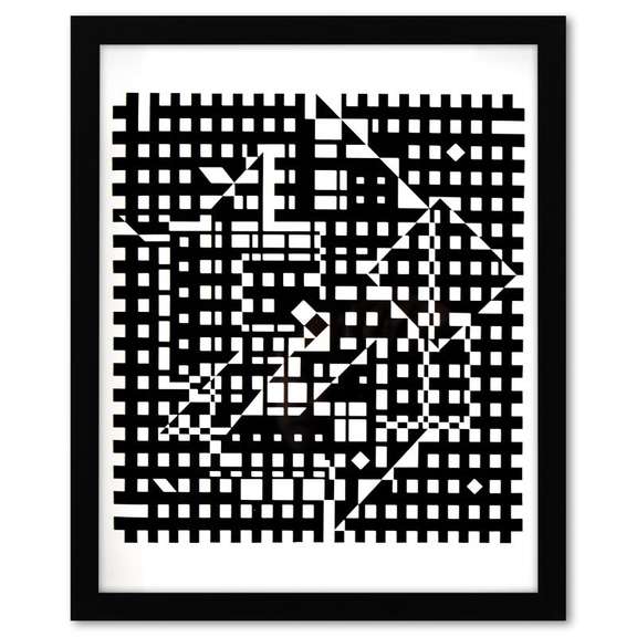 Croises (Diptych) Print by Vasarely (1908-1997)