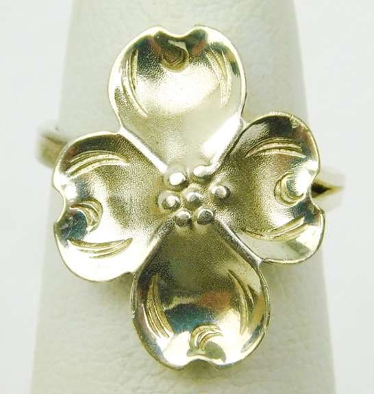 Vintage NYE Sterling Dogwood Cuff & Ring