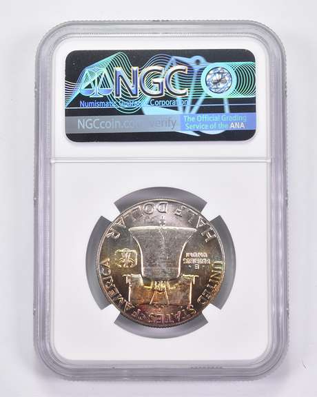 MS63 1961-D Franklin Half Dollar - Graded NGC AMAZING Tone