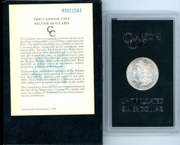1883-CC Morgan Silver Dollar in GSA Pack
