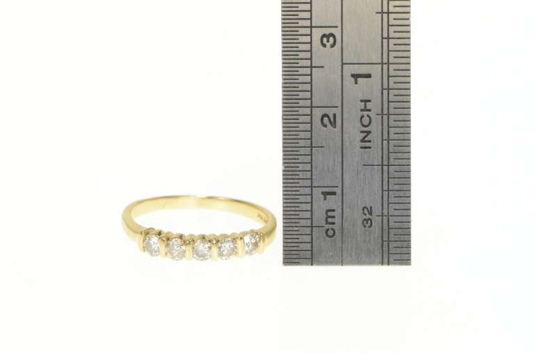 14K Yellow Gold 0.50 Ctw Classic Diamond Wedding Band Ring