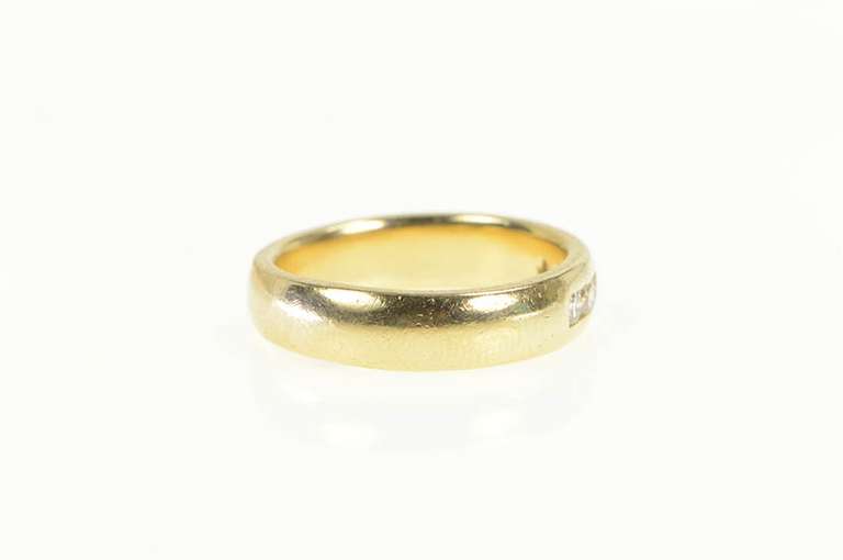 14K Yellow Gold 0.70 Ctw Men's Classic Diamond Wedding Band Ring