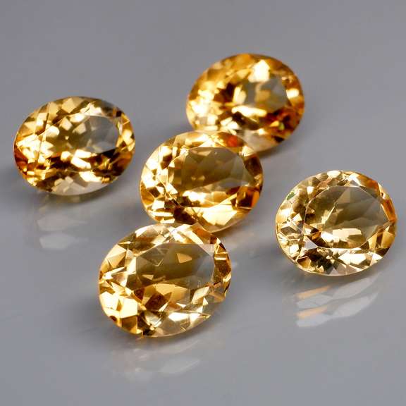 Ravishing 12.10ct 5pc golden Citrine set