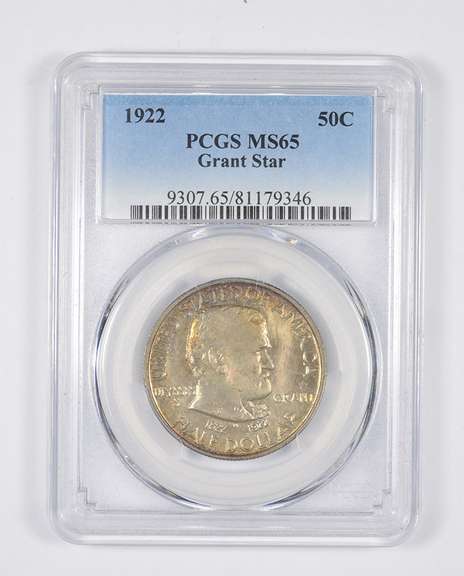 MS65 1922 Grant Star Commemorative Half Dollar - Graded PCGS