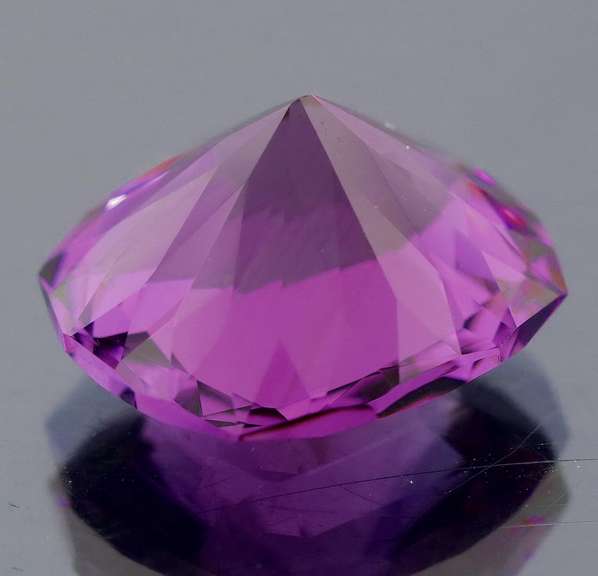 Big 14.32ct Portuguese cushion cut Bolivian Amethyst