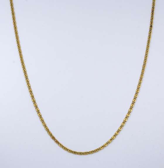 Longer 14k Snail Link Necklace
