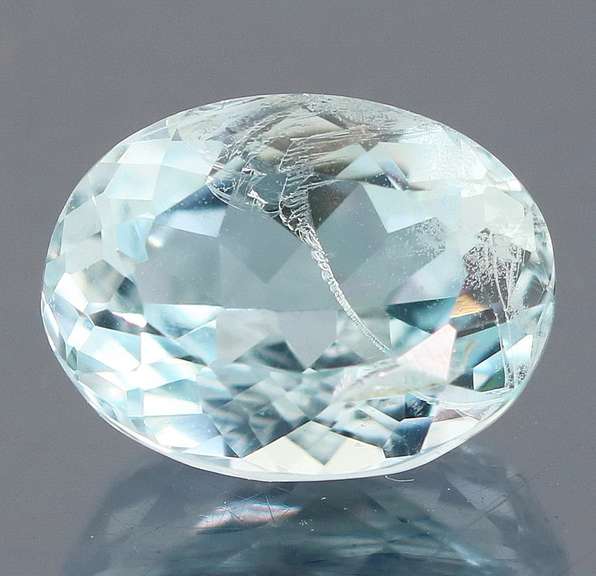 High fire 2.25ct platinum blue Aquamarine