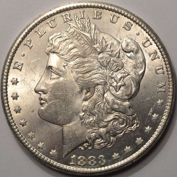 1883-CC Morgan Silver Dollar Lustrous BU
