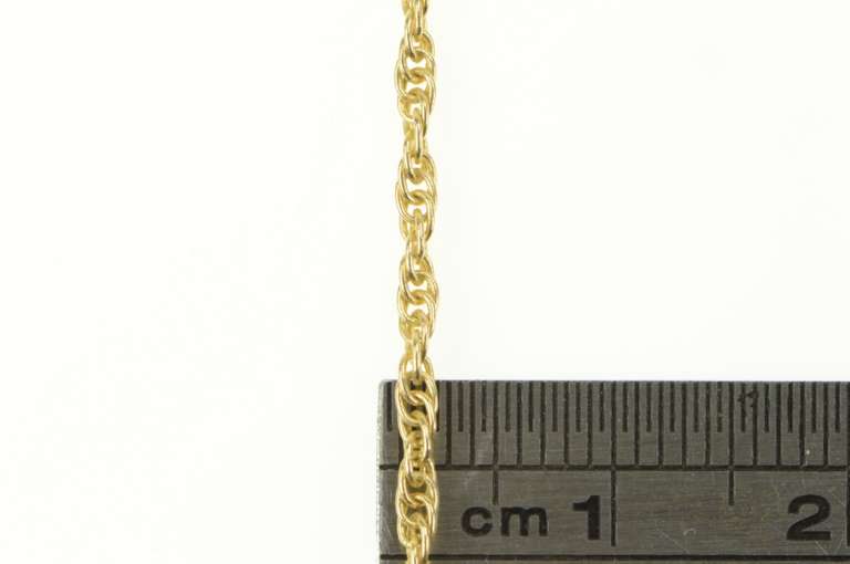 14K Yellow Gold 1.8mm Rolling Rope Chain Woven Classic Link Necklace