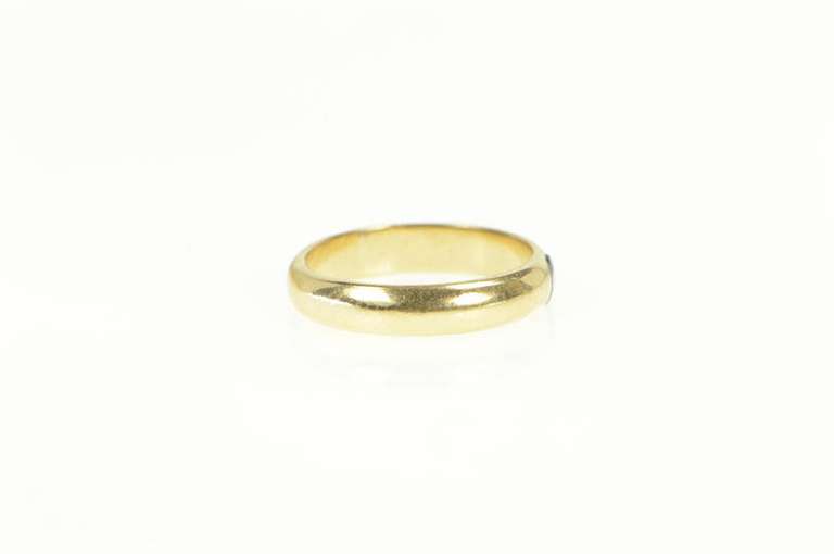 14K Yellow Gold Natural Sapphire Flush Inset Baby Child's Ring