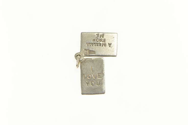 Sterling Silver Love Message Letter Romantic I Love You Charm/Pendant