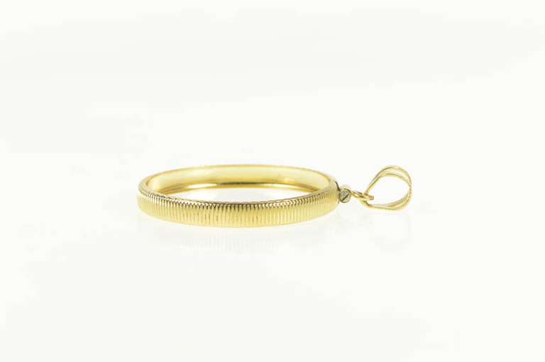 14K Yellow Gold 1 oz. Gold Panda Coin Holder Bezel Pendant