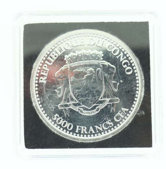 .999 Silver Republic of Congo 5000 Francs CFA Coin
