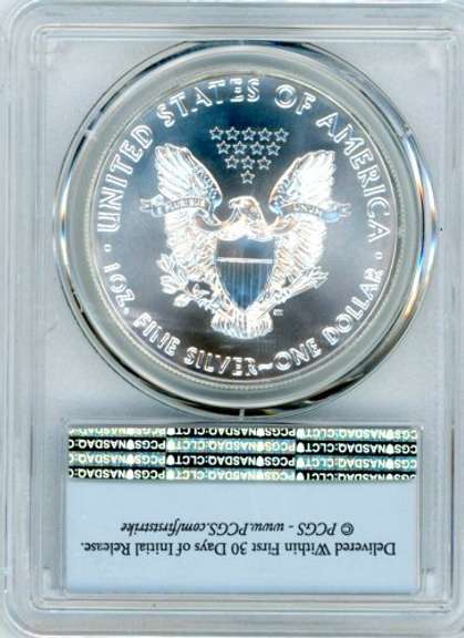 2020 BU Silver Eagle in PCGS MS70 First Strike