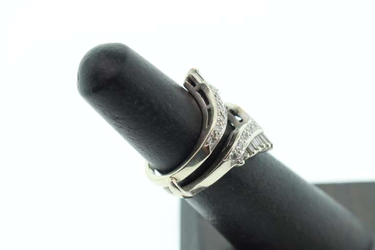 14kt Solid White Gold Diamond Ring Enhancer