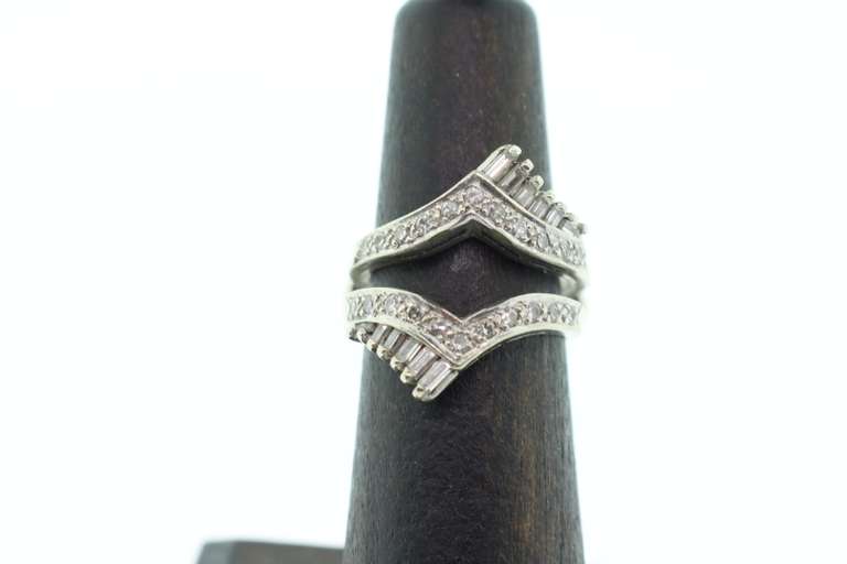 14kt Solid White Gold Diamond Ring Enhancer