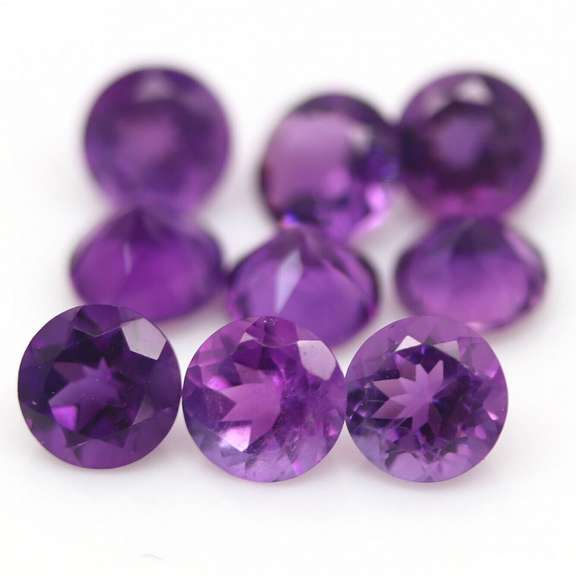 Gorgeous 10.80ct round cut Brazilian Amethyst set