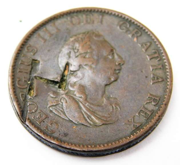 1799 British Coin with Counter Stamp