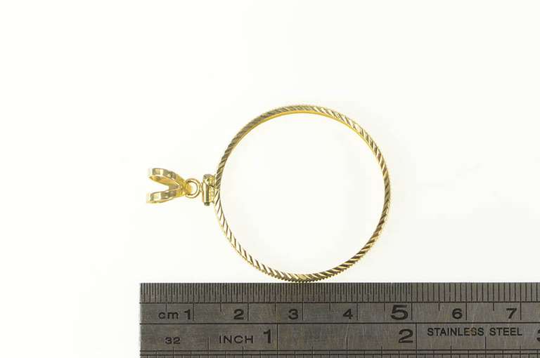 14K Yellow Gold 1 oz. Gold Panda Coin Holder Bezel Pendant