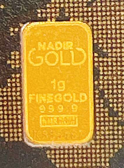 Three one gram gold bars