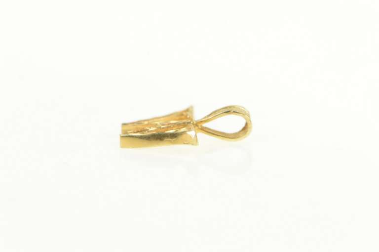14K Yellow Gold W Diamond Cut Letter Initial Monogram Charm/Pendant