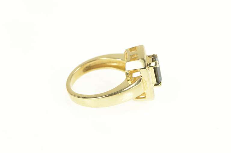 14K Yellow Gold 1.52 Ctw Sapphire Diamond Halo Engagement Ring