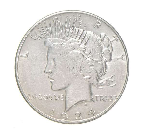 1934-D Peace Silver Dollar