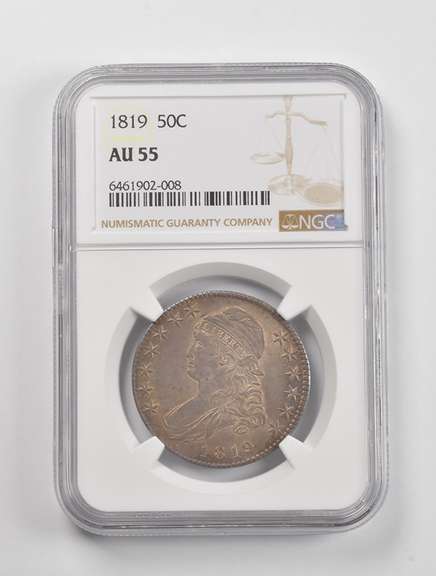AU55 1819 Capped Bust Half Dollar NGC