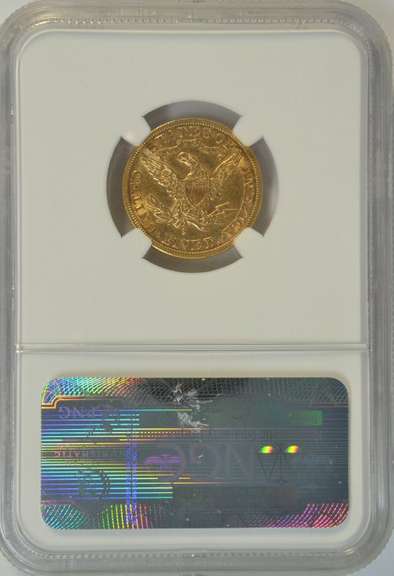 High grade 1886-S $5 Liberty Gold Piece. NGC AU58