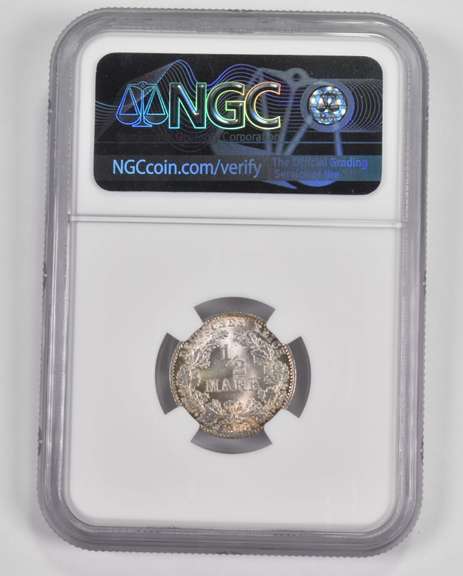 MS68 1918-D Germany 1/2 Mark - Graded NGC