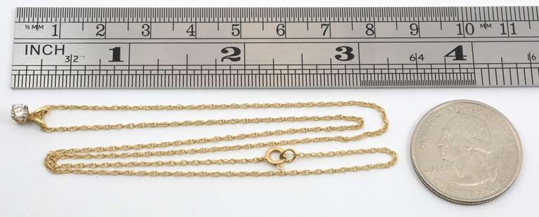 14kt Yellow Gold & Diamond Pendant Necklace
