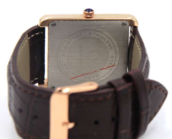 Pablo Raez Stainless Steel Watch with Leather Strap