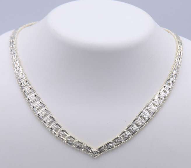 925 Sterling Silver Italian Fancy Link Necklace