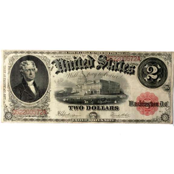 Popular $2 1917 Series US Note
