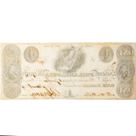 $1 State of New Jersey Salem and Philadelphia Branch March 8 1829 Note