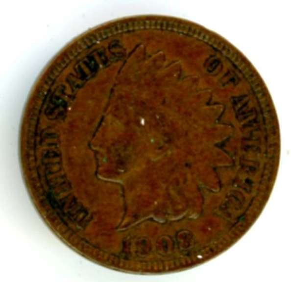 1908 Indian Head Cent with Full LIBERTY