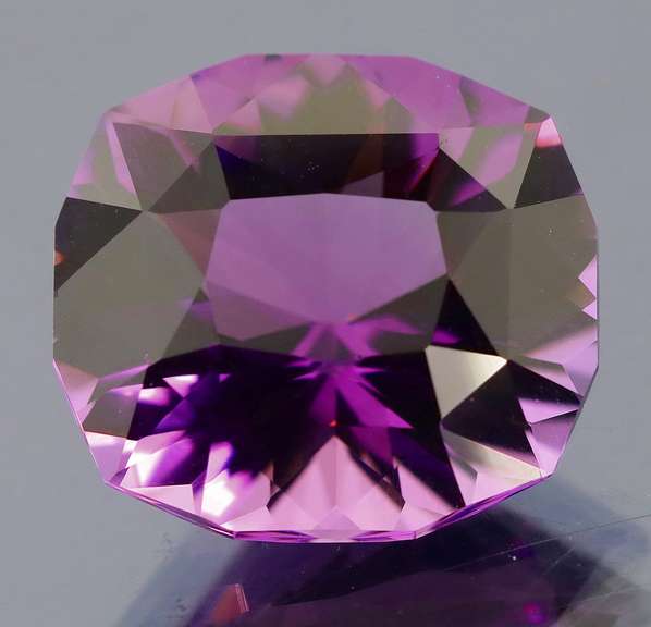 Big 14.32ct Portuguese cushion cut Bolivian Amethyst