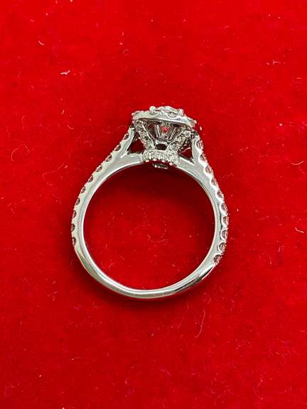 CERTIFIED BRAND NEW NEIL LANE 14K WHITE GOLD AND DIAMOND ENGAGEMENT RING